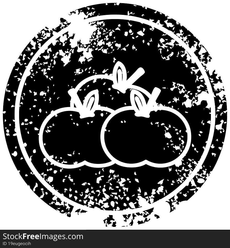 pile of apples distressed icon