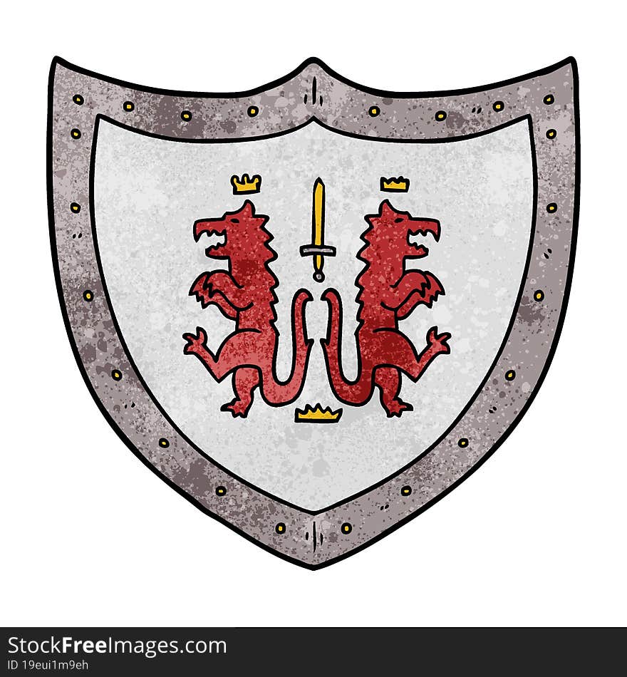 cartoon heraldic shield. cartoon heraldic shield