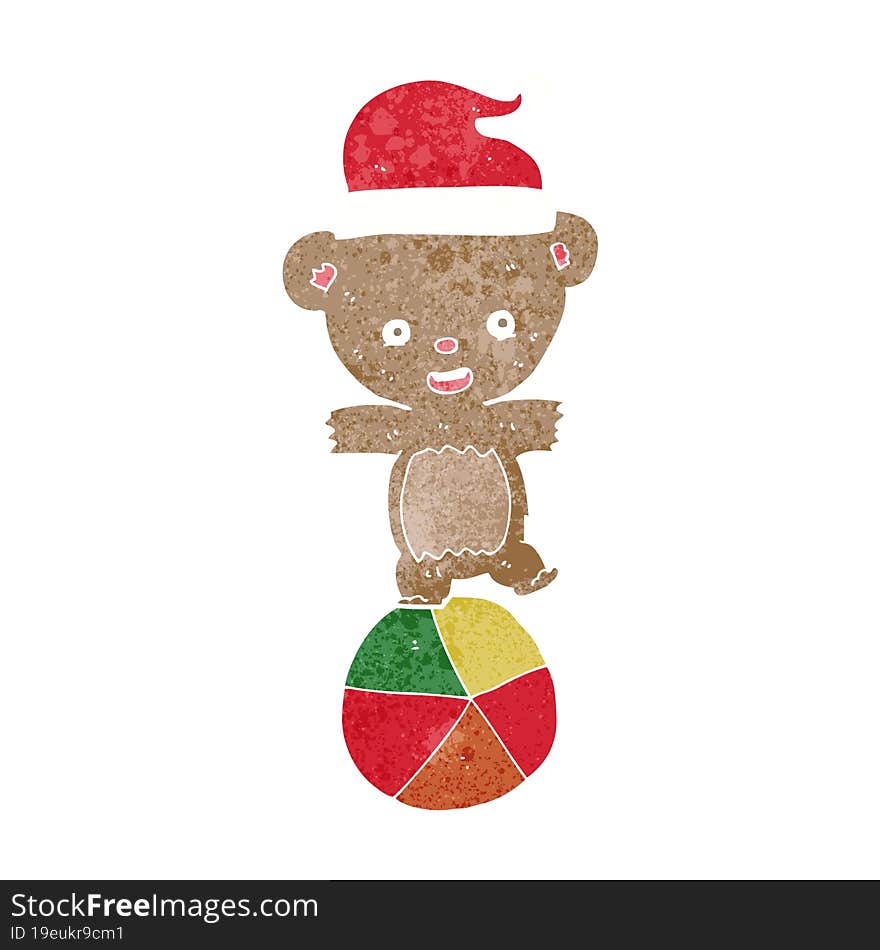 Cartoon Christmas Teddy Bear