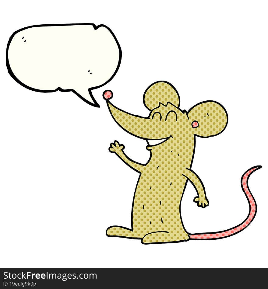 Comic Book Speech Bubble Cartoon Mouse