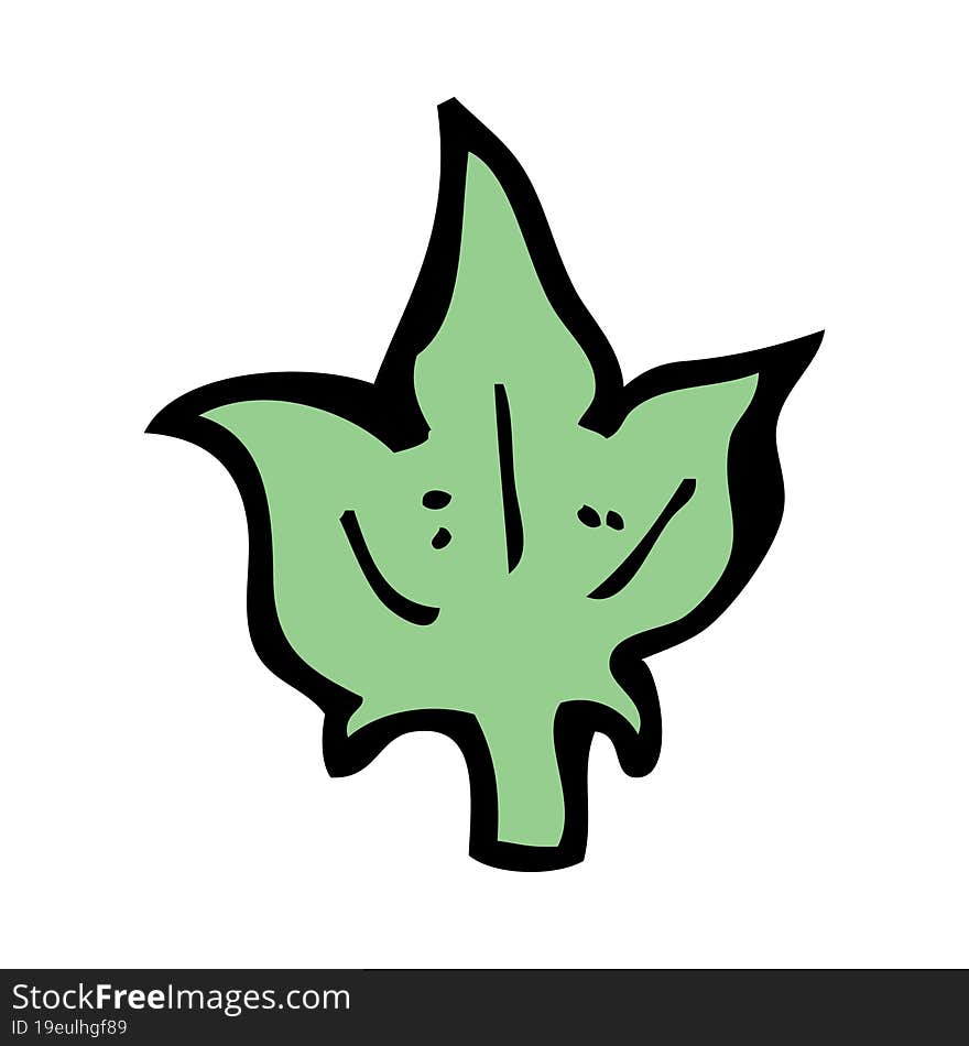 cartoon leaf symbol