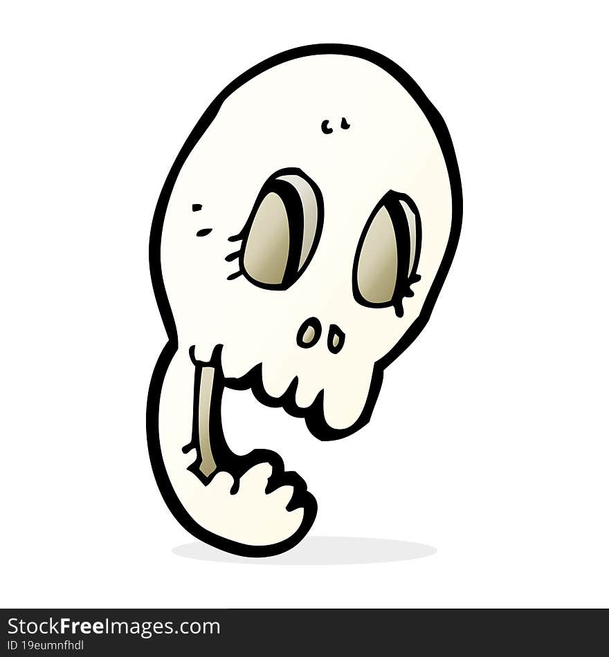 funny cartoon skull