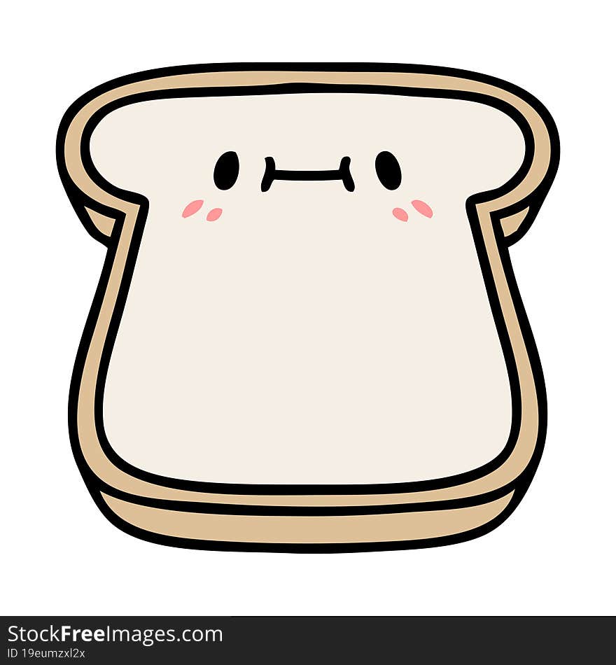 cartoon slice of bread with face