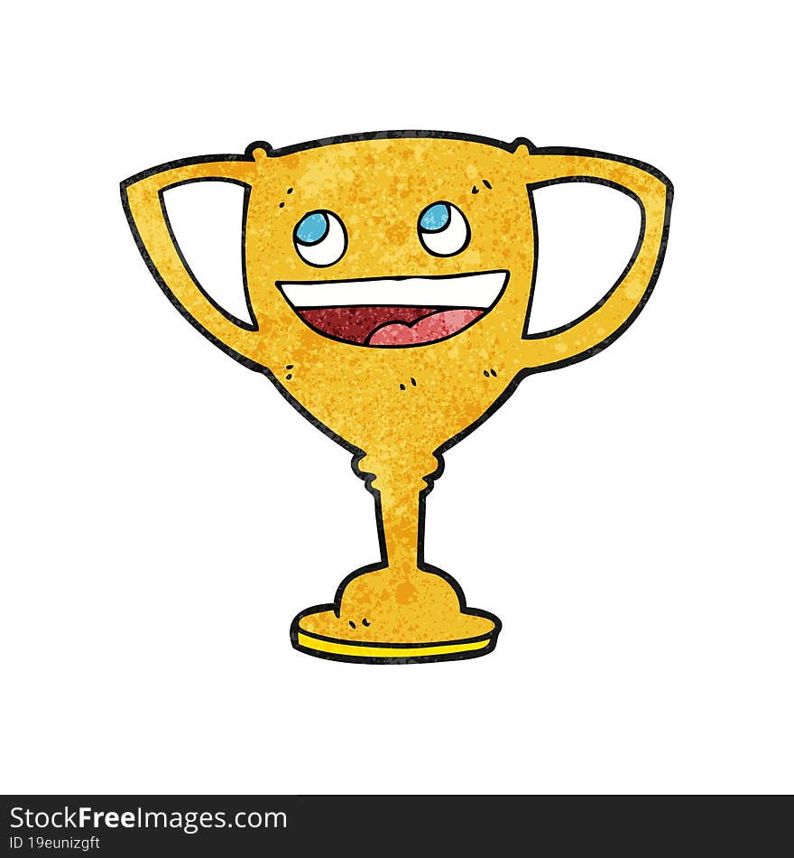 textured cartoon sports trophy