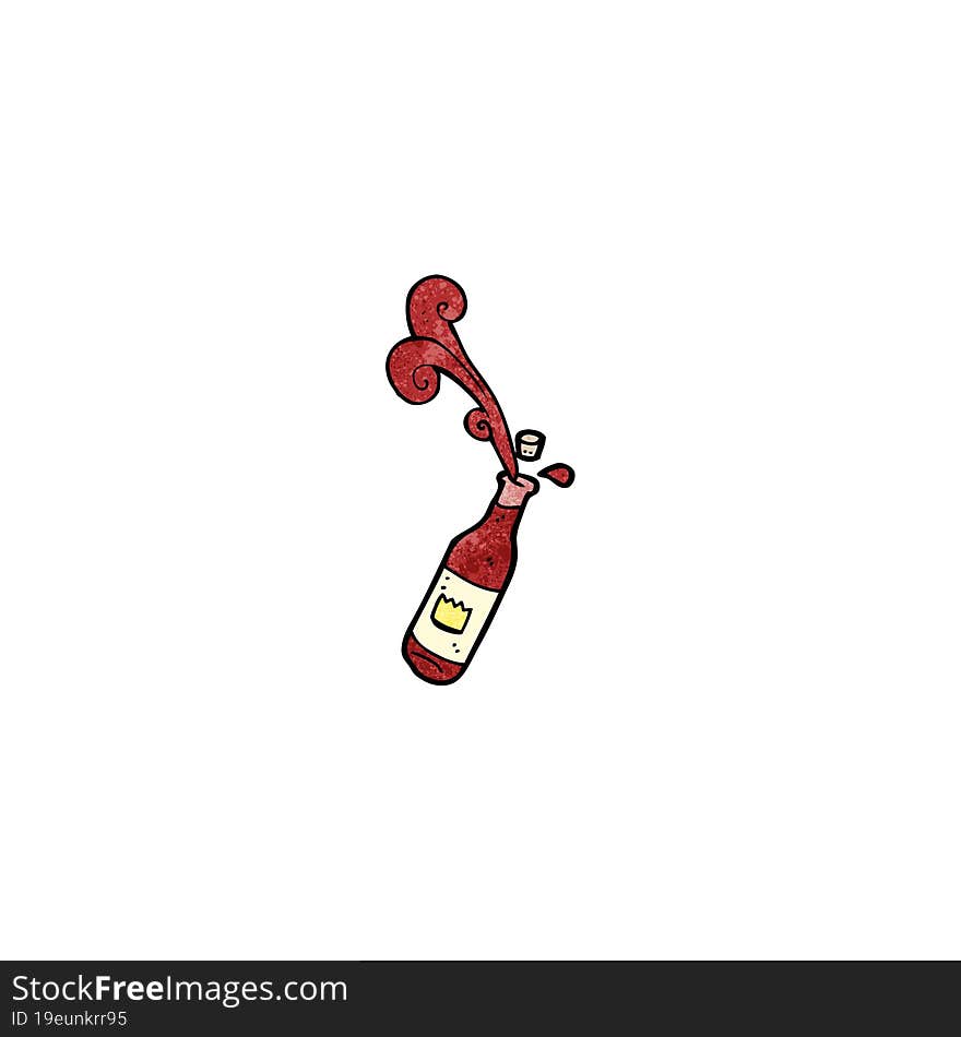 red wine cartoon