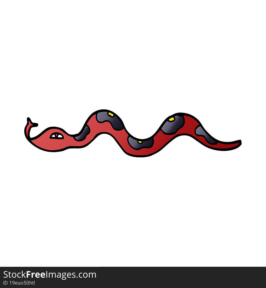 cartoon doodle snake