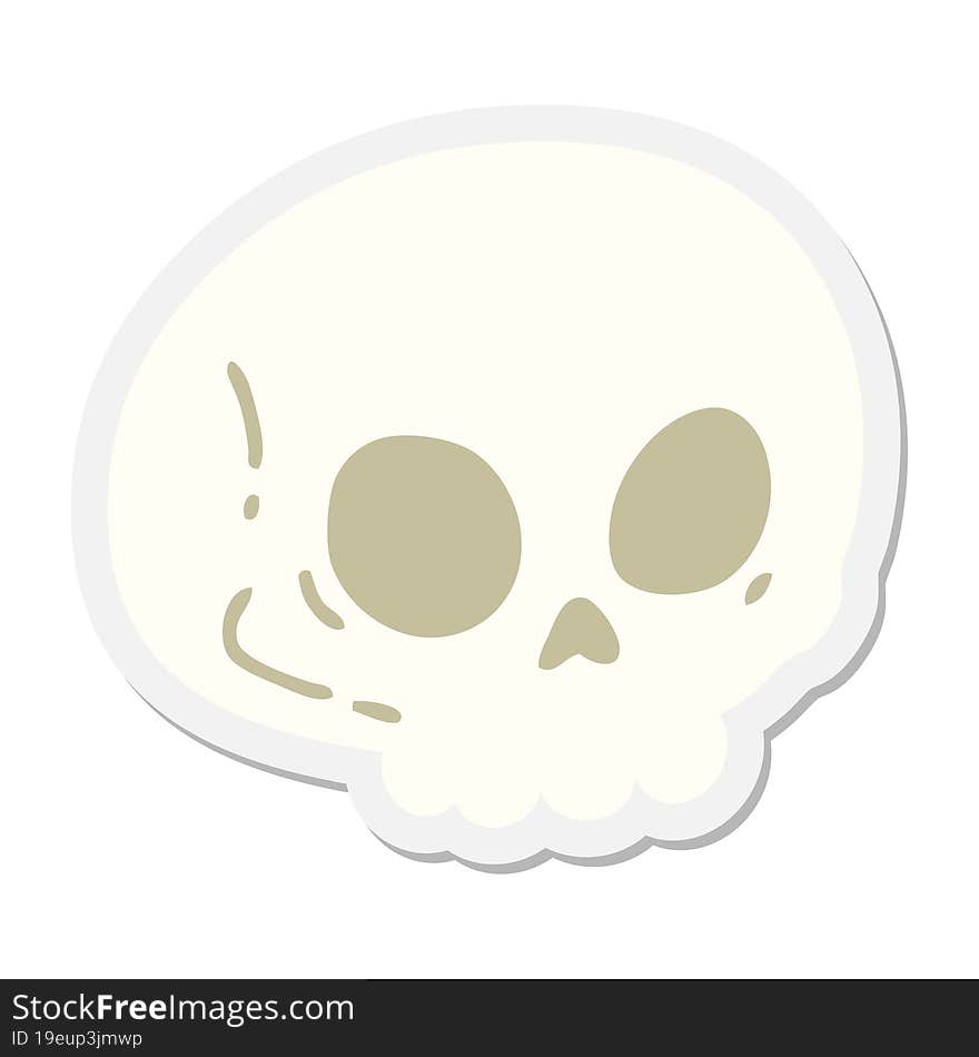 spooky skull sticker