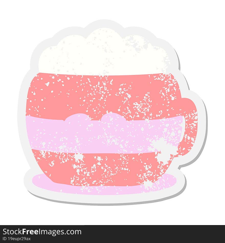 mug of hot chocolate grunge sticker