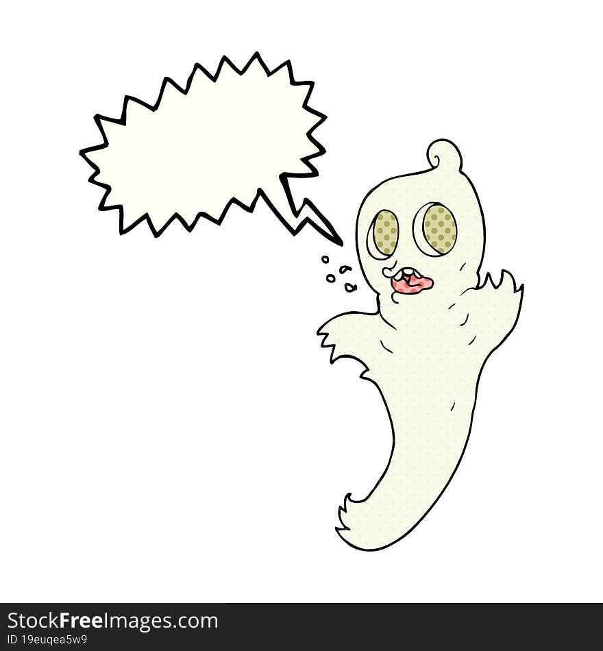 comic book speech bubble cartoon ghost