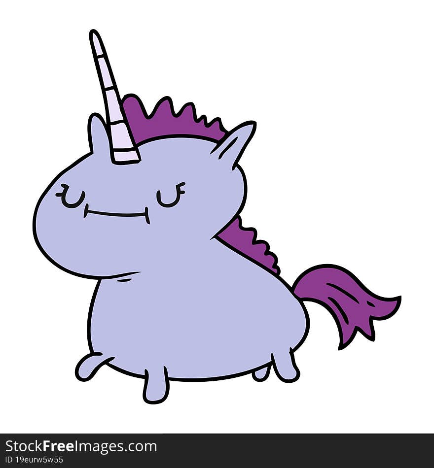 cartoon doodle of a magical unicorn