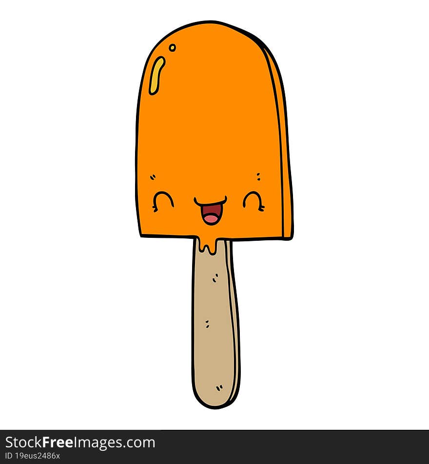 cartoon ice lolly