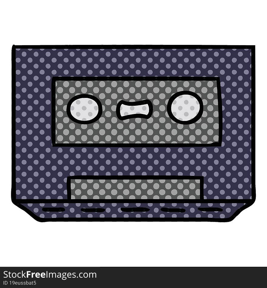 cartoon doodle of a retro cassette tape