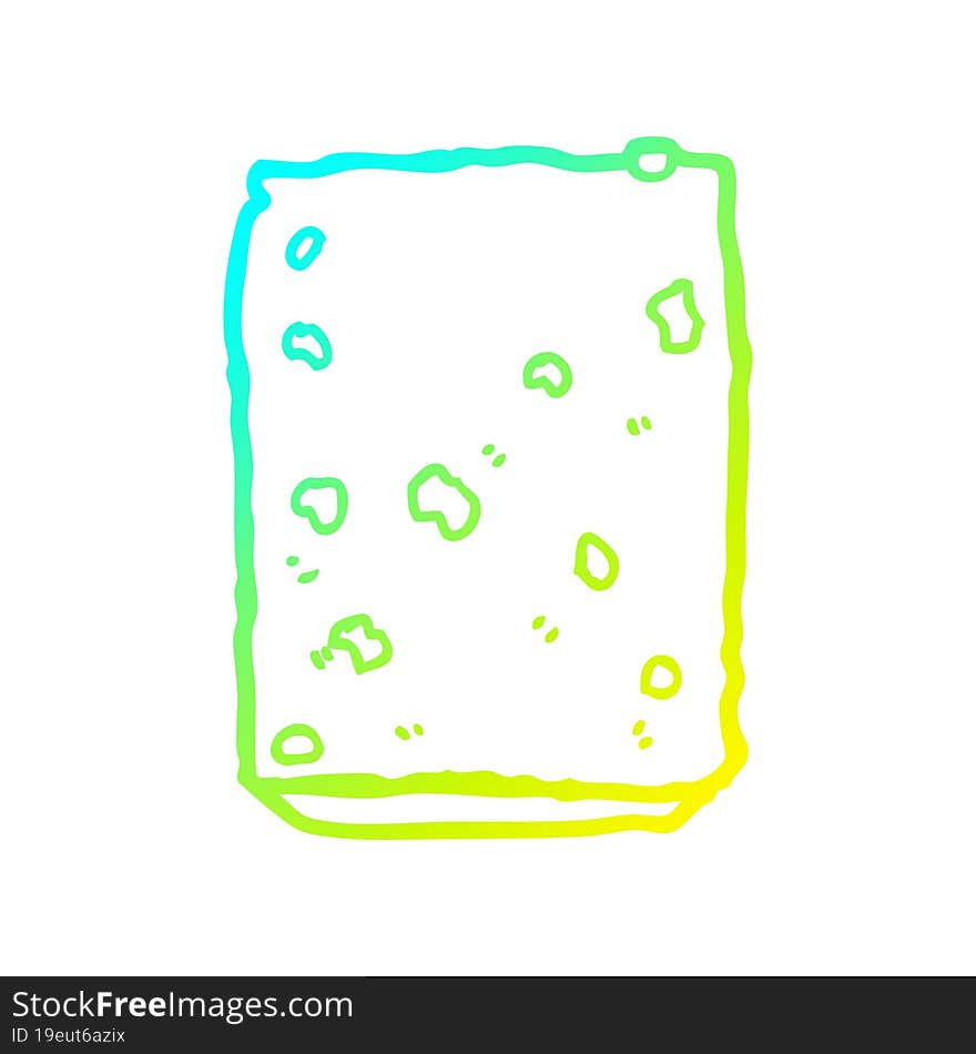 Cold Gradient Line Drawing Cartoon Biscuit