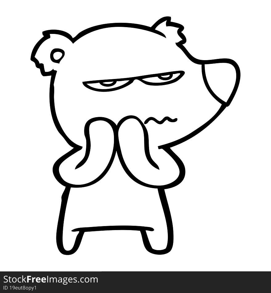 angry bear cartoon. angry bear cartoon