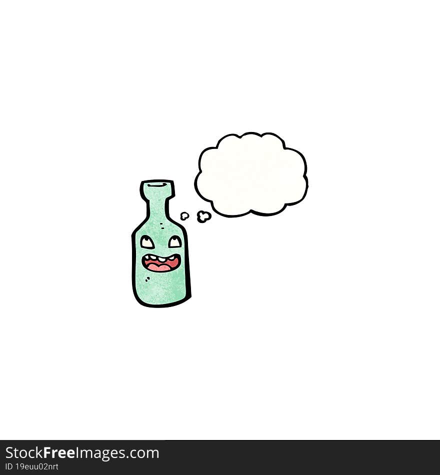 Happy Bottle Cartoon Character