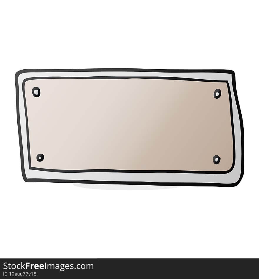 cartoon blank sign