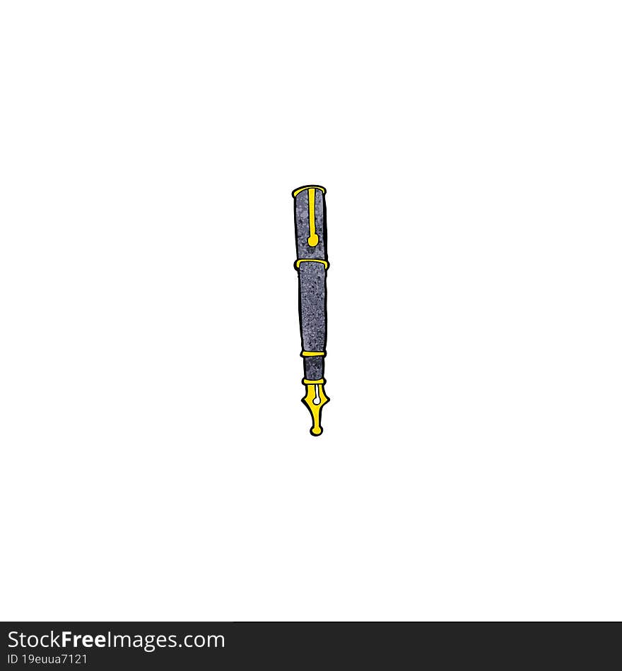 fountain pen cartoon character