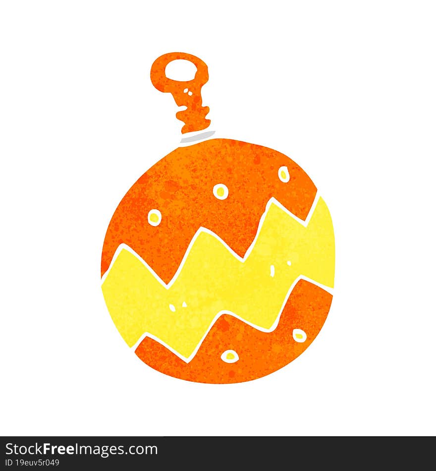 cartoon christmas bauble