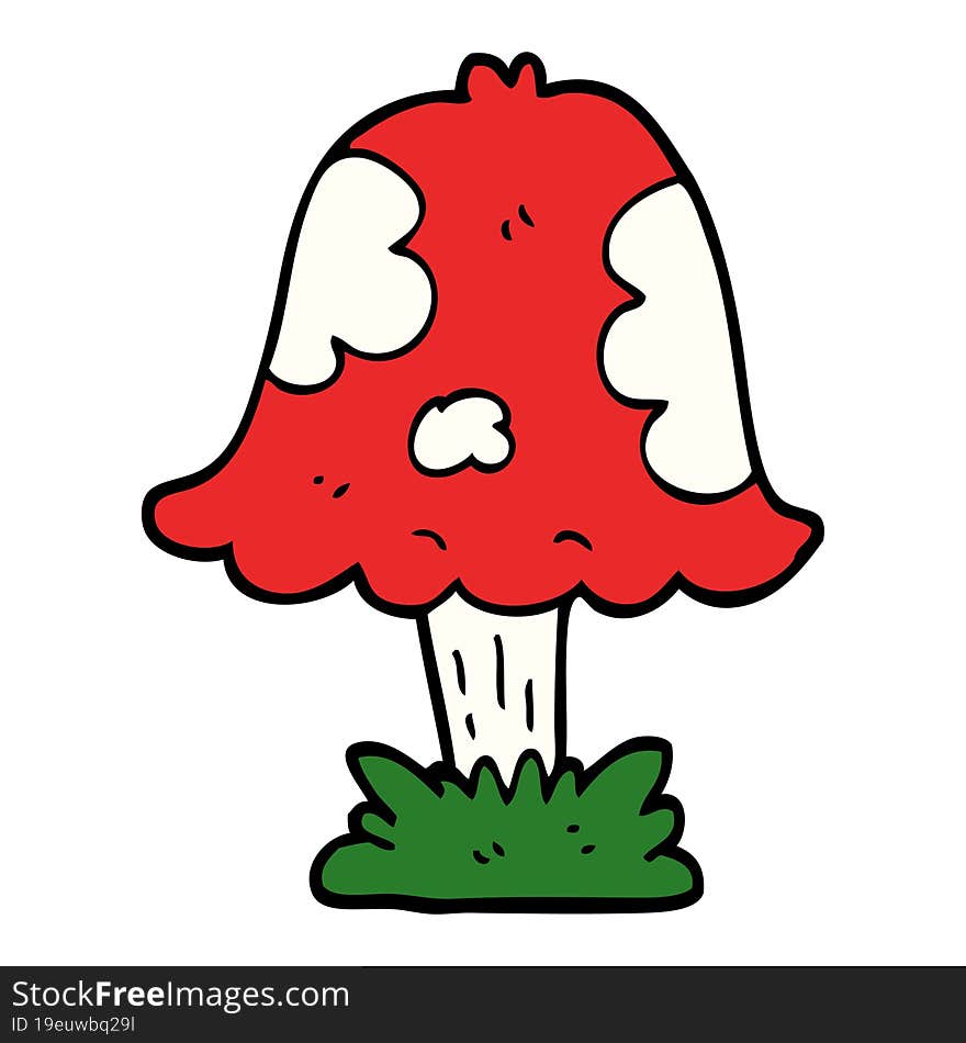 cartoon doodle mushroom