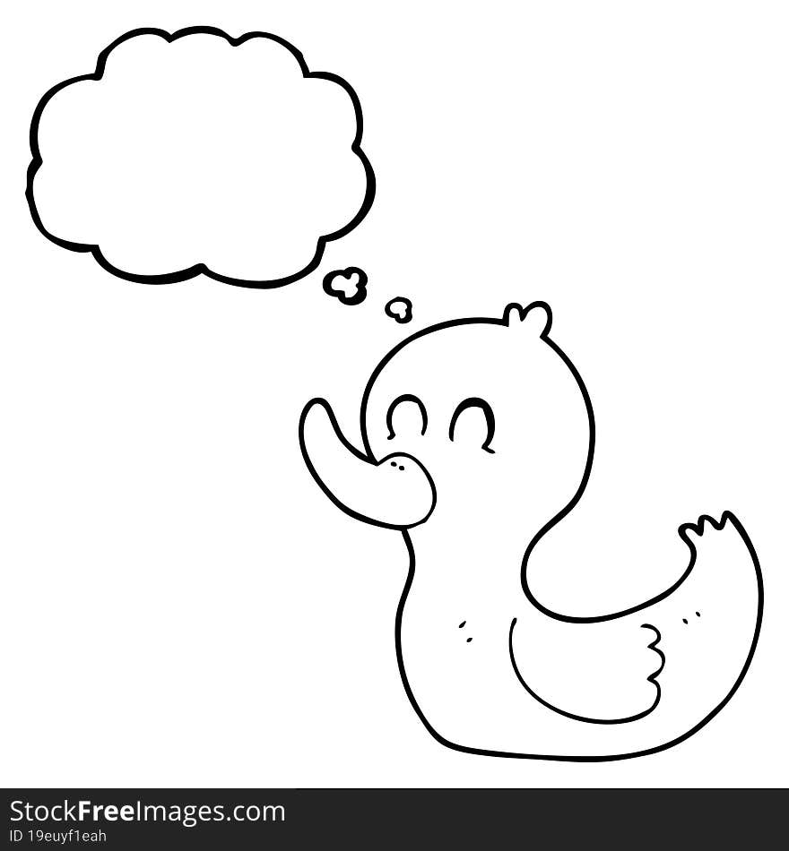 thought bubble cartoon cute duck