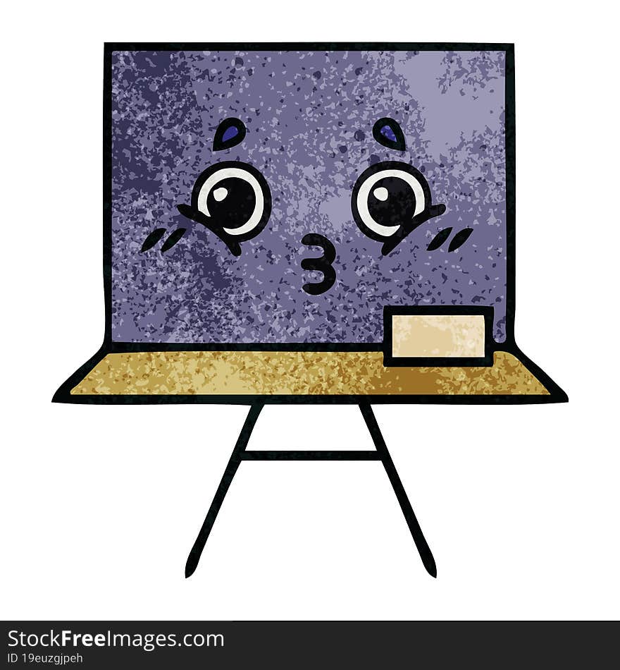 retro grunge texture cartoon chalkboard