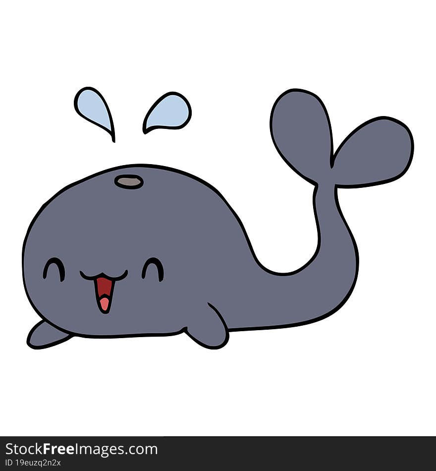 Cartoon Happy Whale