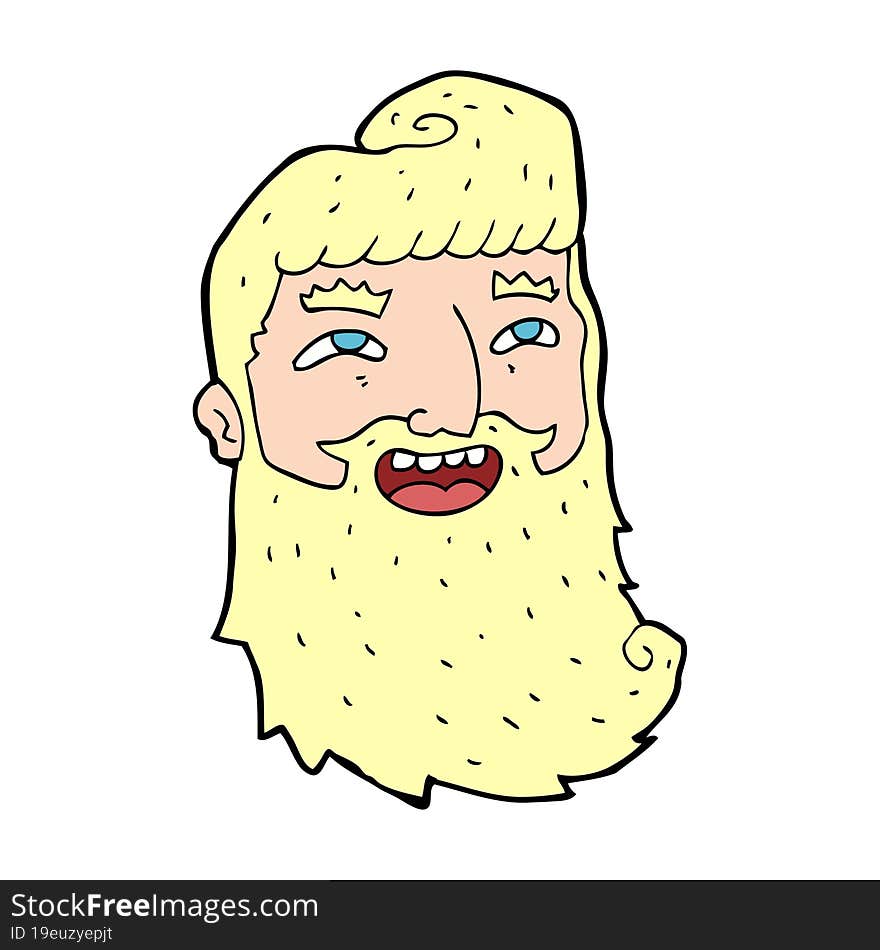 cartoon man with beard laughing