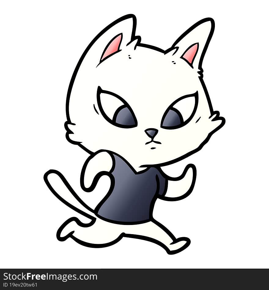 confused cartoon cat. confused cartoon cat