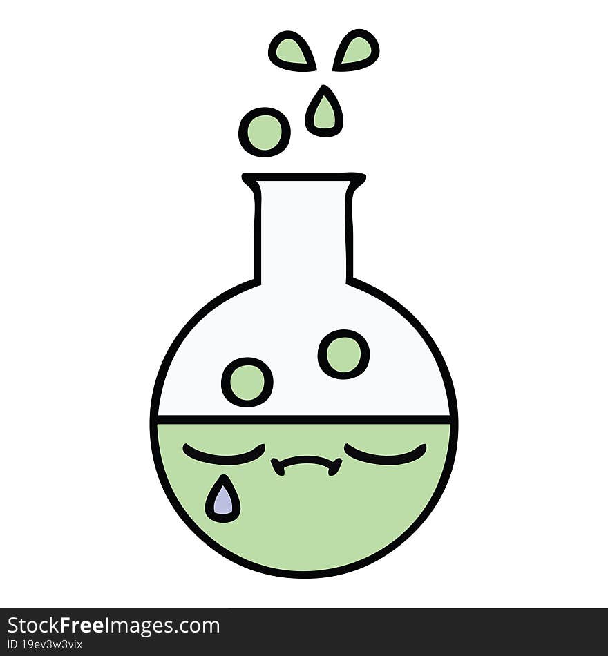 cute cartoon of a test tube. cute cartoon of a test tube