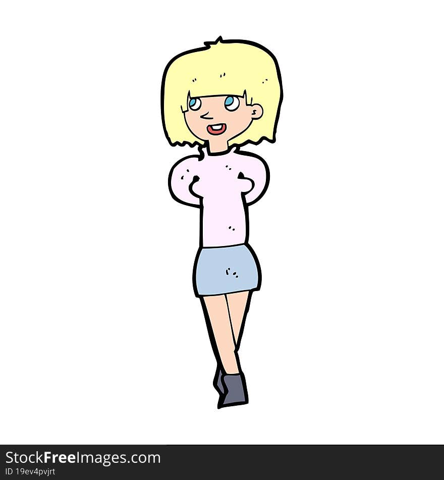 Cartoon Happy Woman