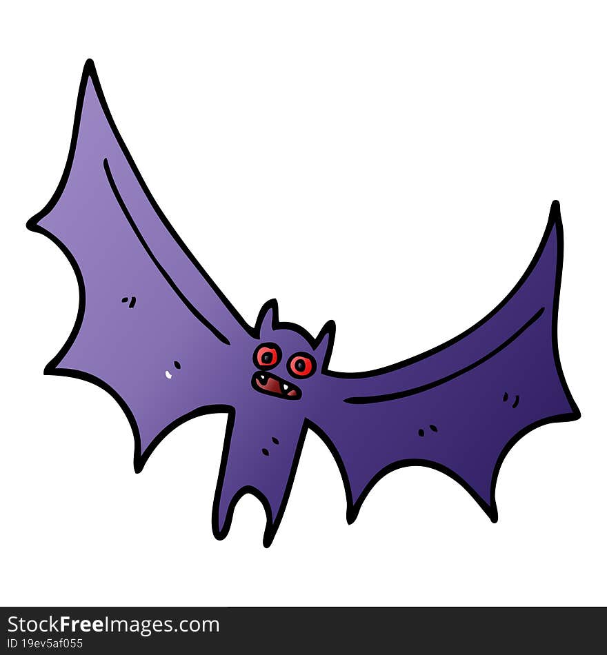 cartoon doodle bat