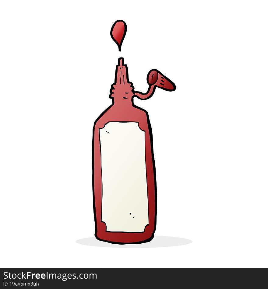 cartoon ketchup bottle