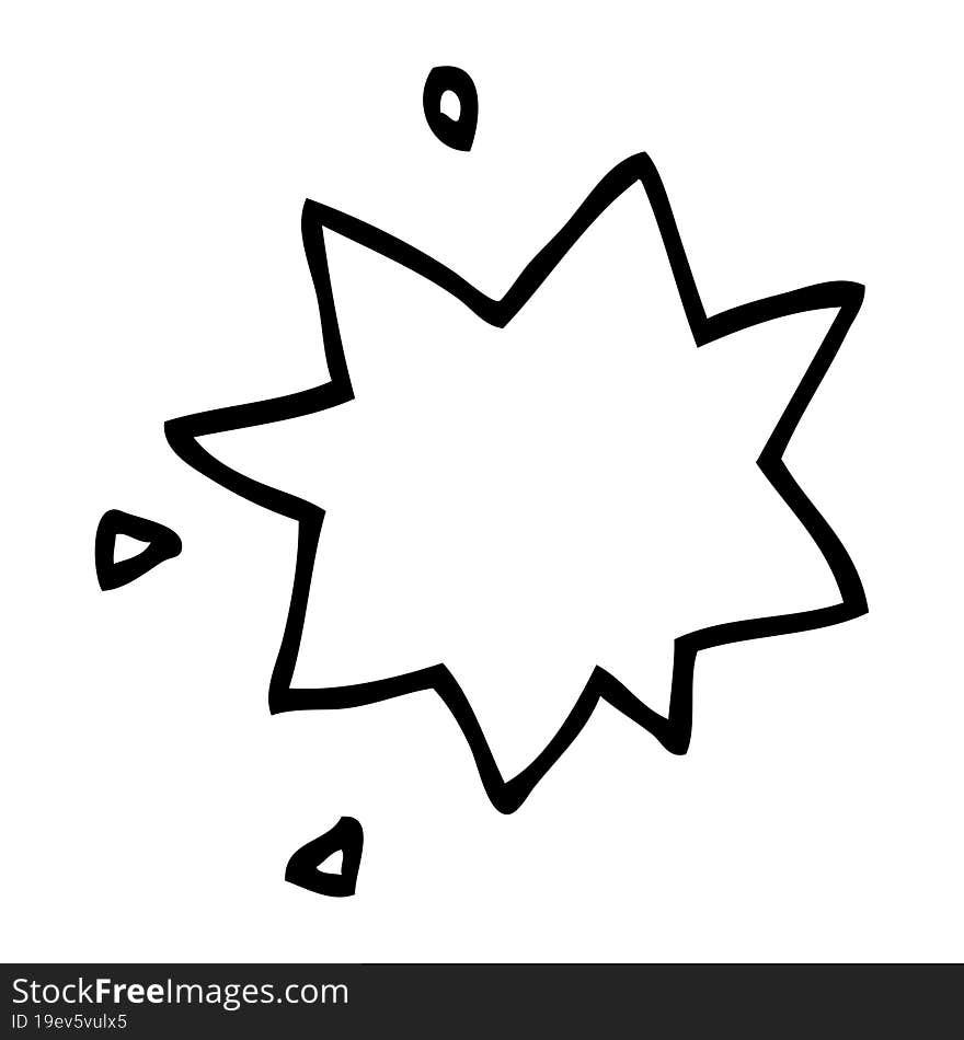 line drawing cartoon explosion symbol