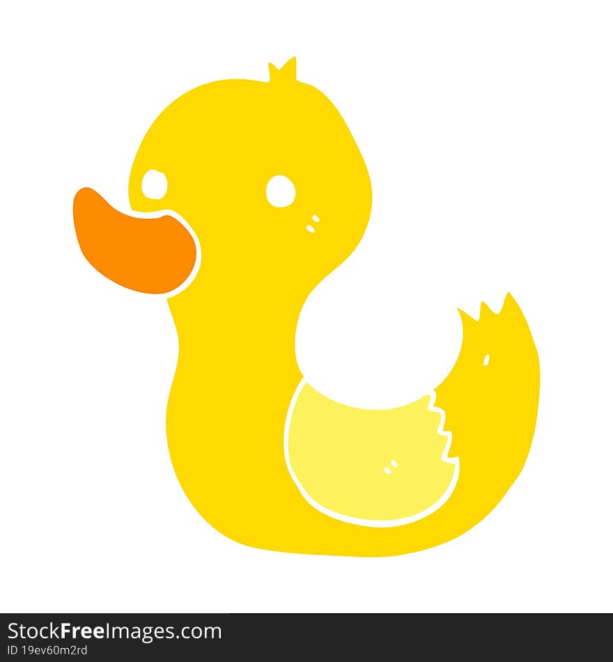 flat color style cartoon duck