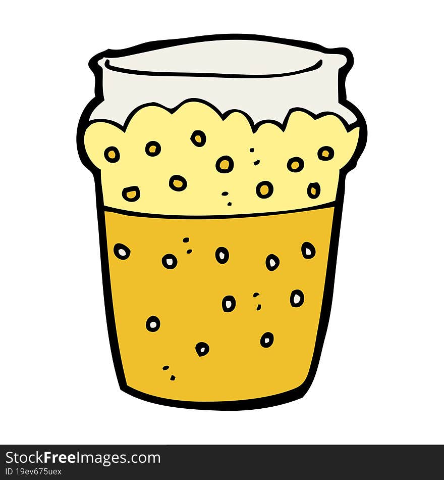 cartoon glass of beer