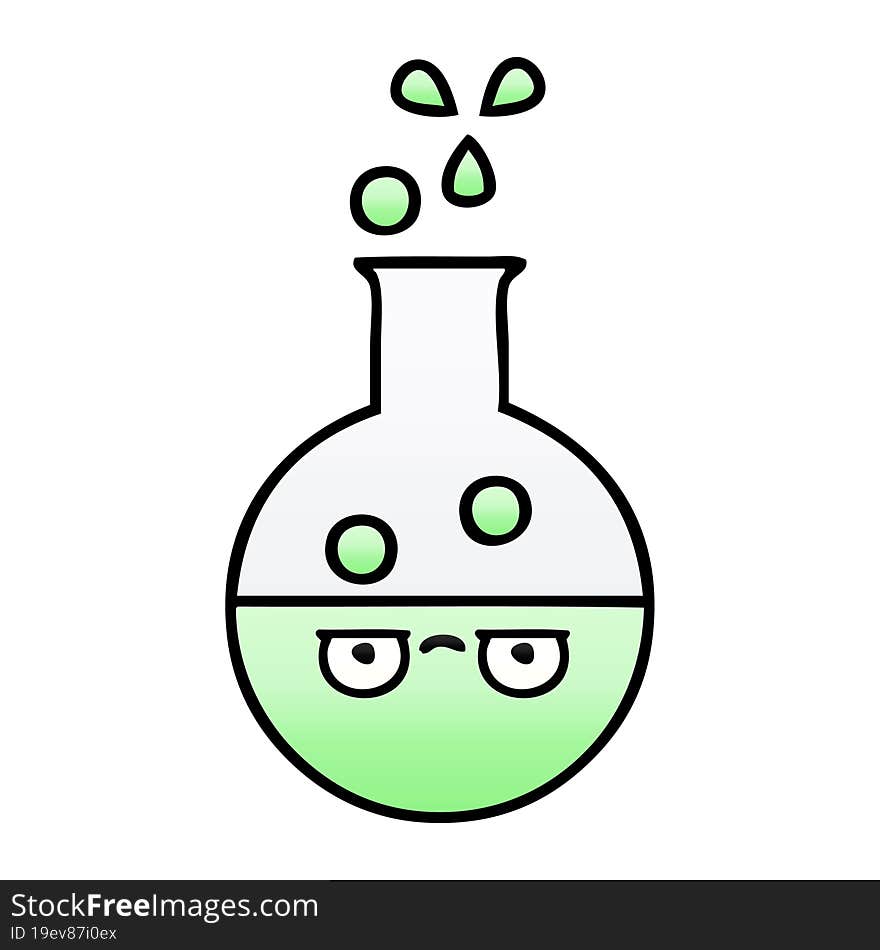 gradient shaded cartoon of a test tube