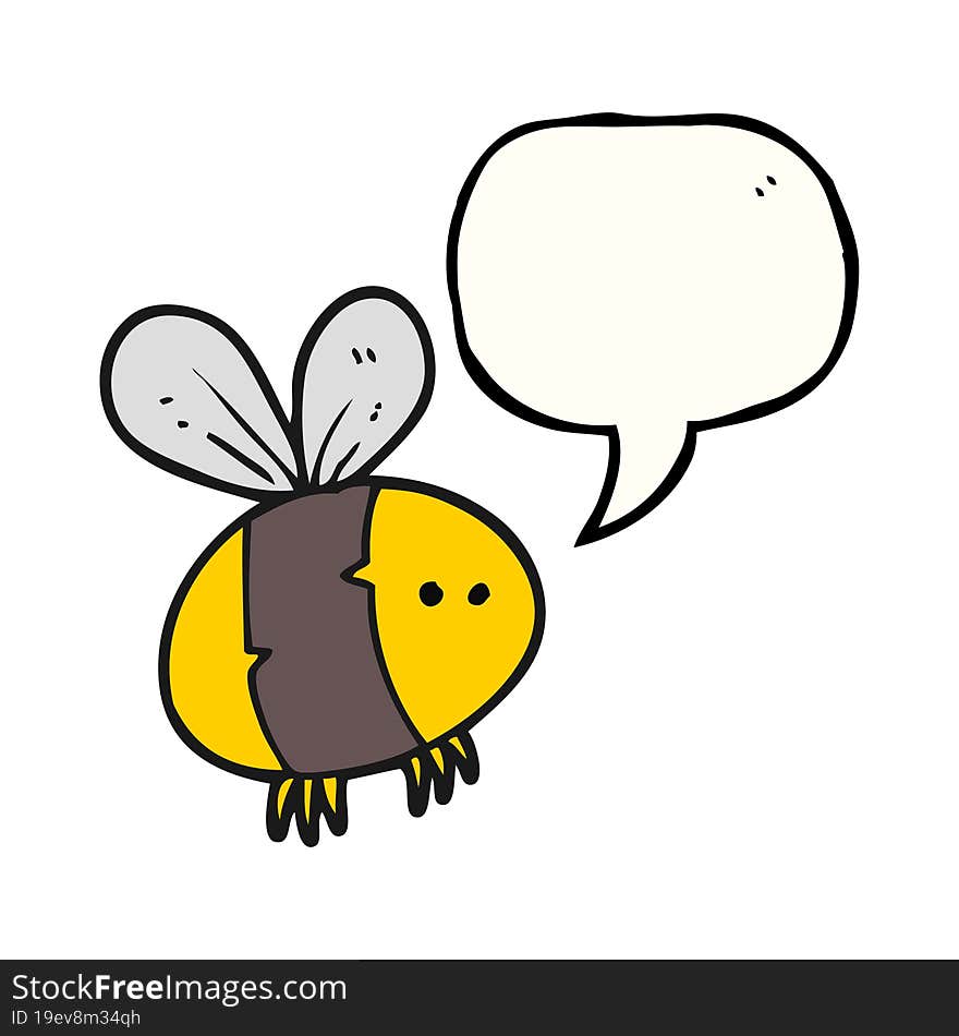 speech bubble cartoon bee