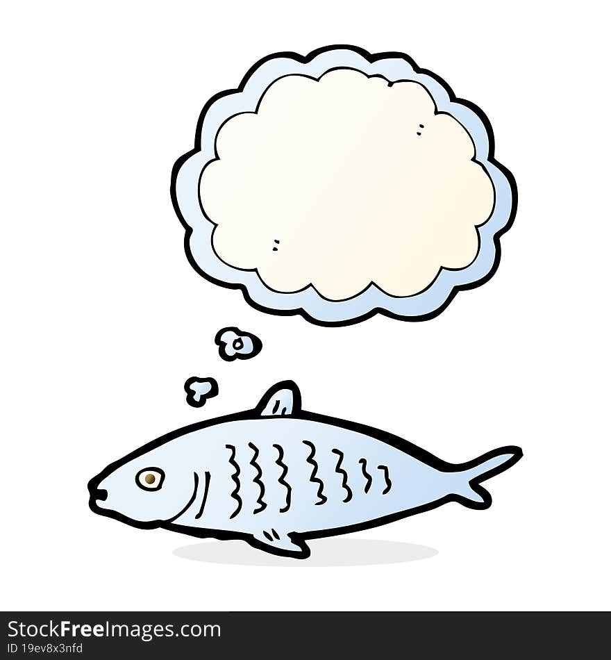 Cartoon Fish With Thought Bubble