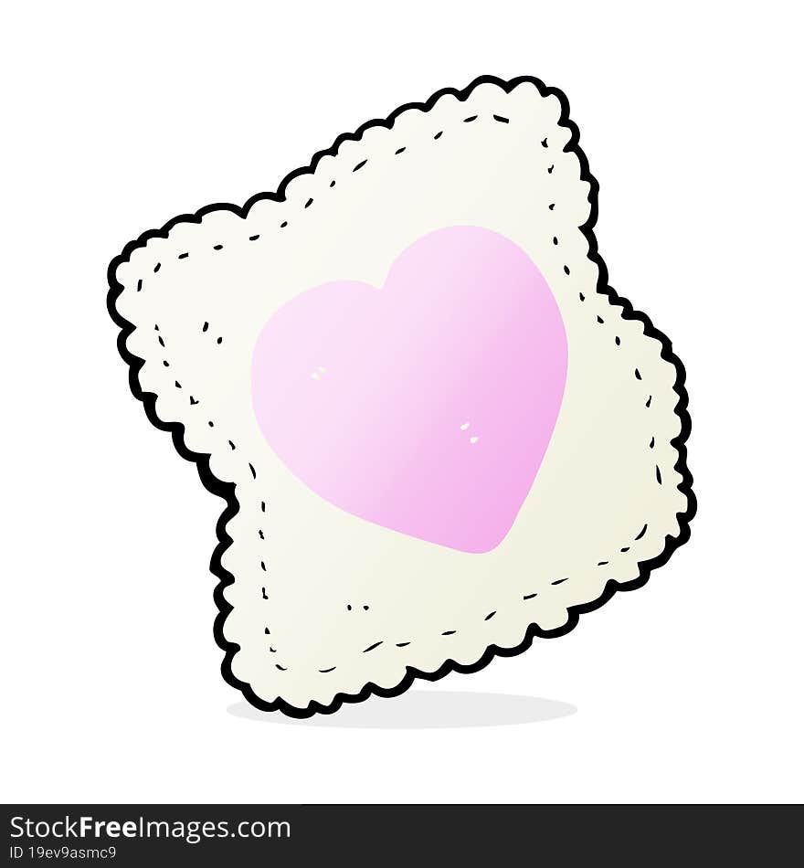 cartoon love heart handkerchief. cartoon love heart handkerchief