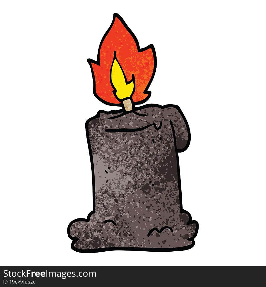 Cartoon Doodle Burning Candle