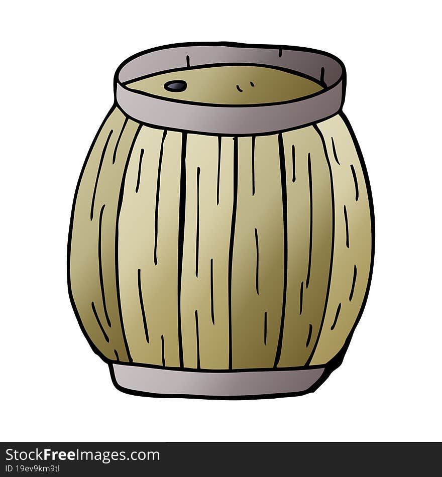 cartoon doodle beer barrel