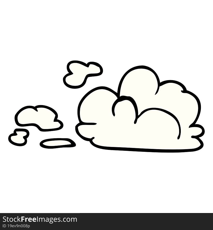 Cartoon Doodle Fluffy White Clouds