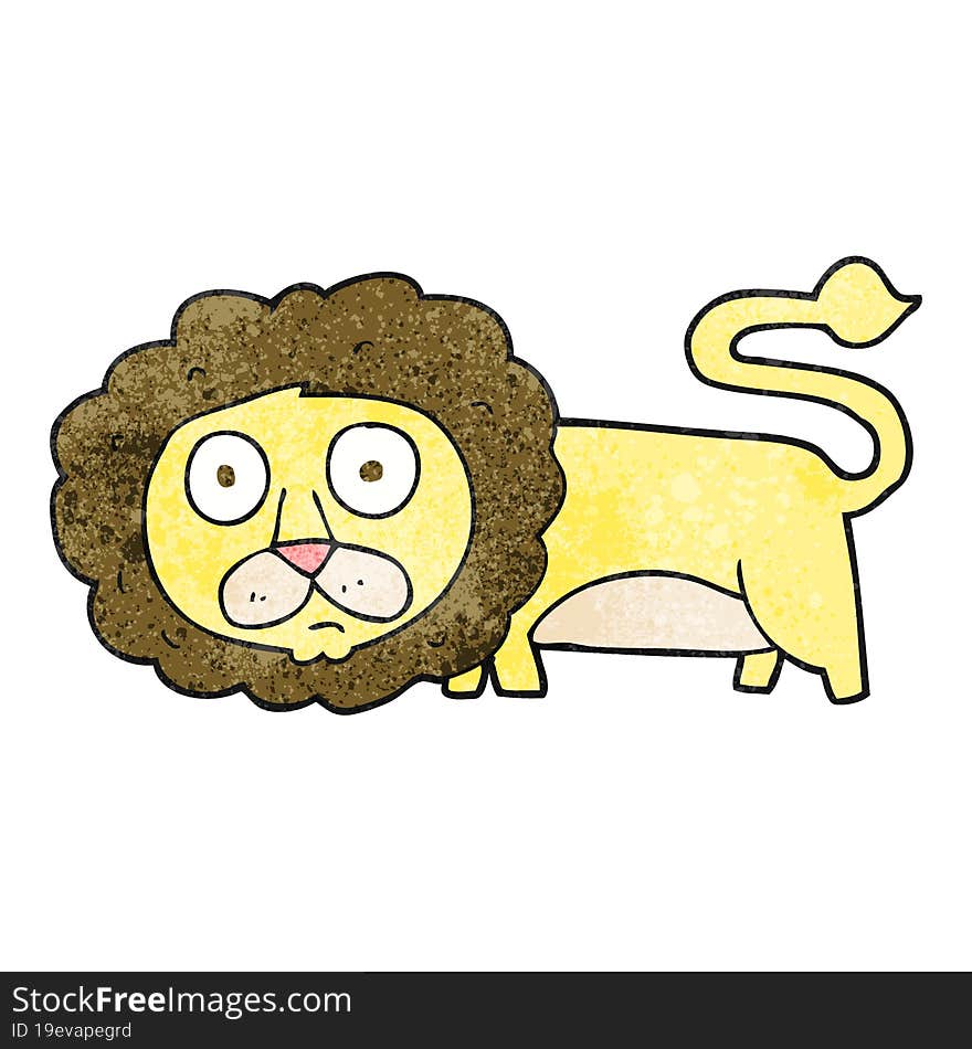 Textured Cartoon Lion