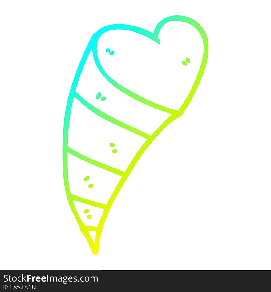 cold gradient line drawing cartoon shooting heart decorative element