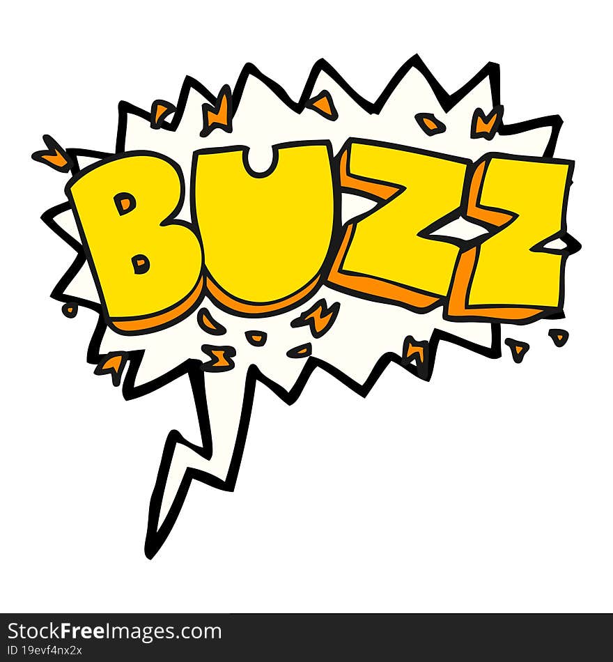 speech bubble cartoon buzz symbol