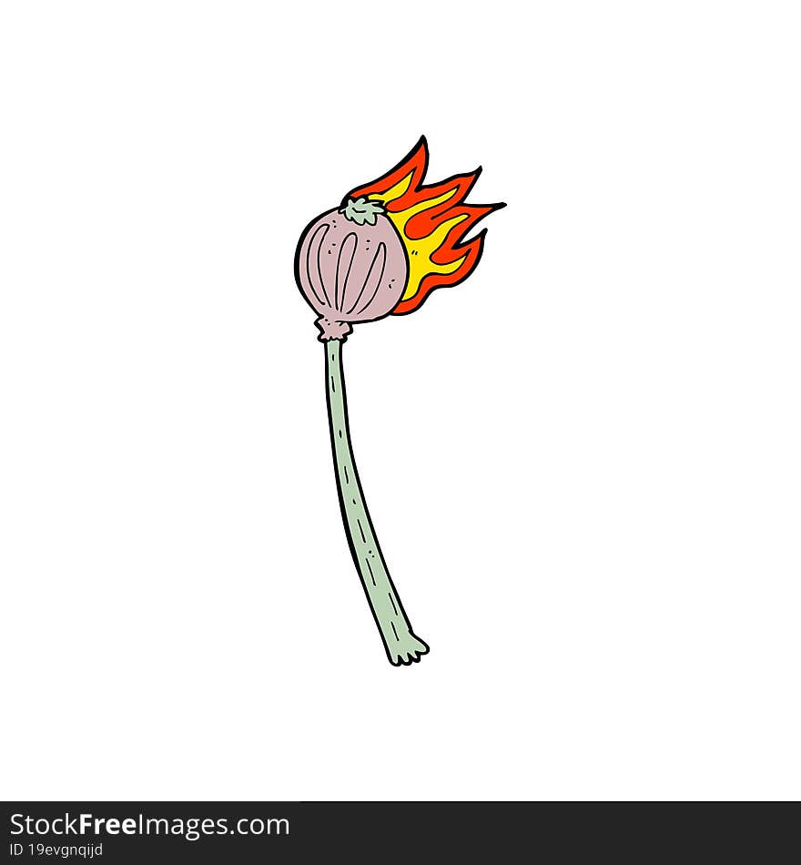 Cartoon Dried Poppy