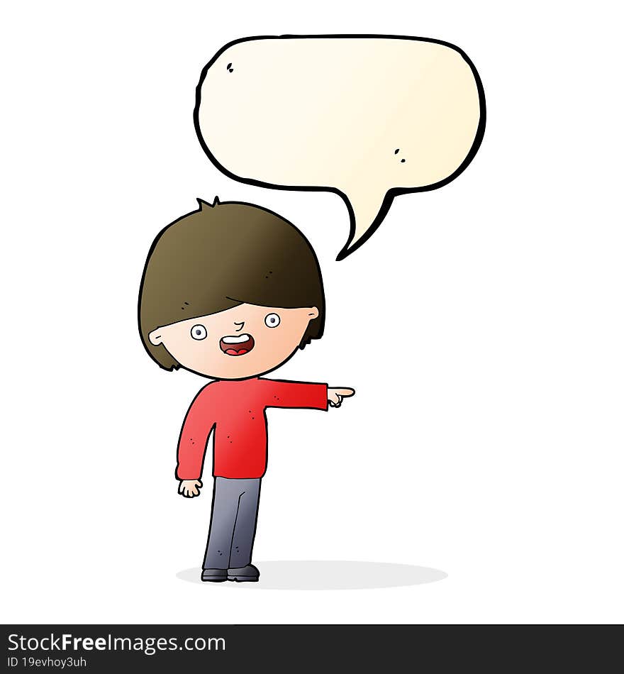 cartoon man pointing with speech bubble