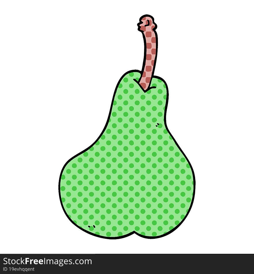 cartoon doodle healthy pear