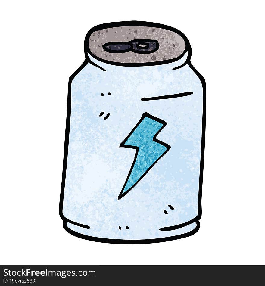 cartoon doodle can of energy drink