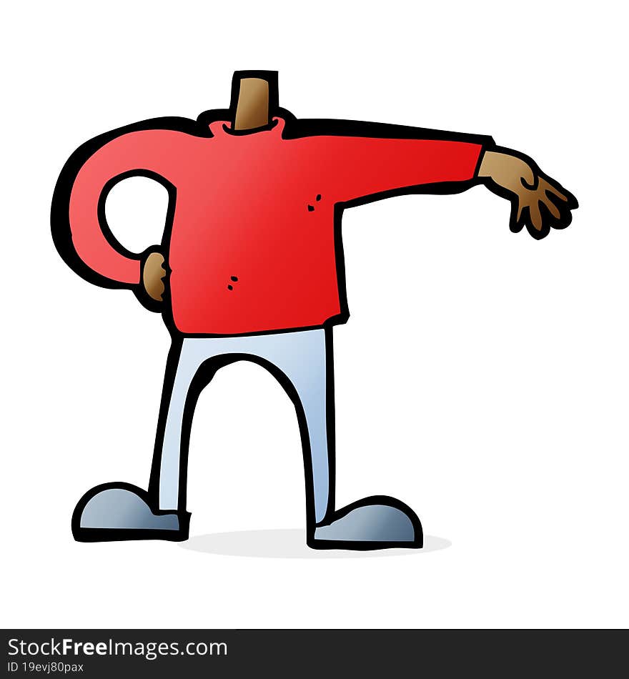 cartoon male body making gesture (mix and match cartoons or add own photos as head